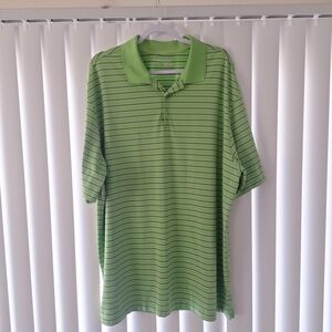 Nike Golf Dri Fit Green Striped Polo Shirt - Manatee Golf Course